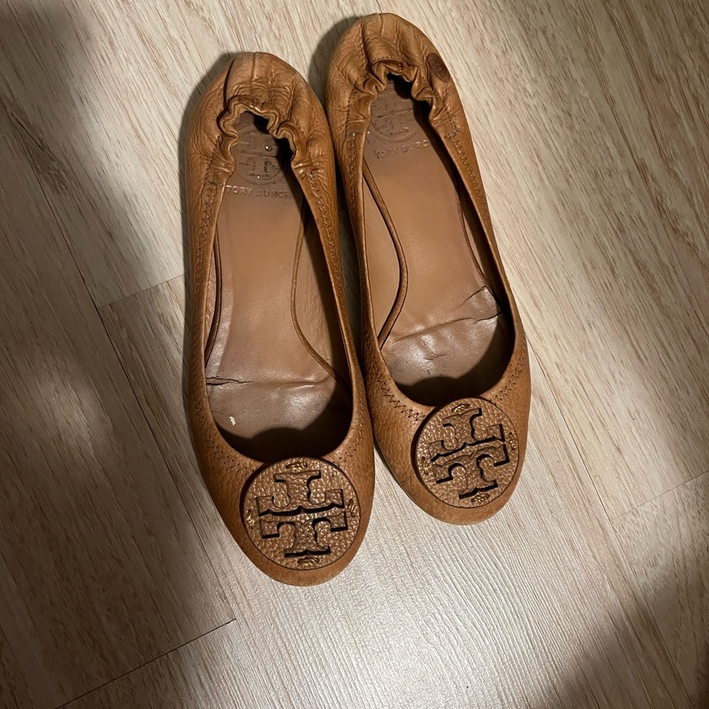 Tory Burch Claire Ballet flat shoe Royal tan/gold